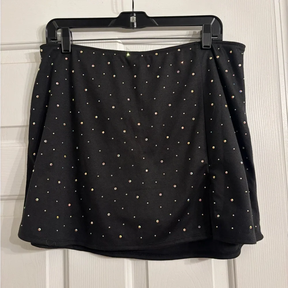 Wild Fable Black Mini Skirt with Rhinestones